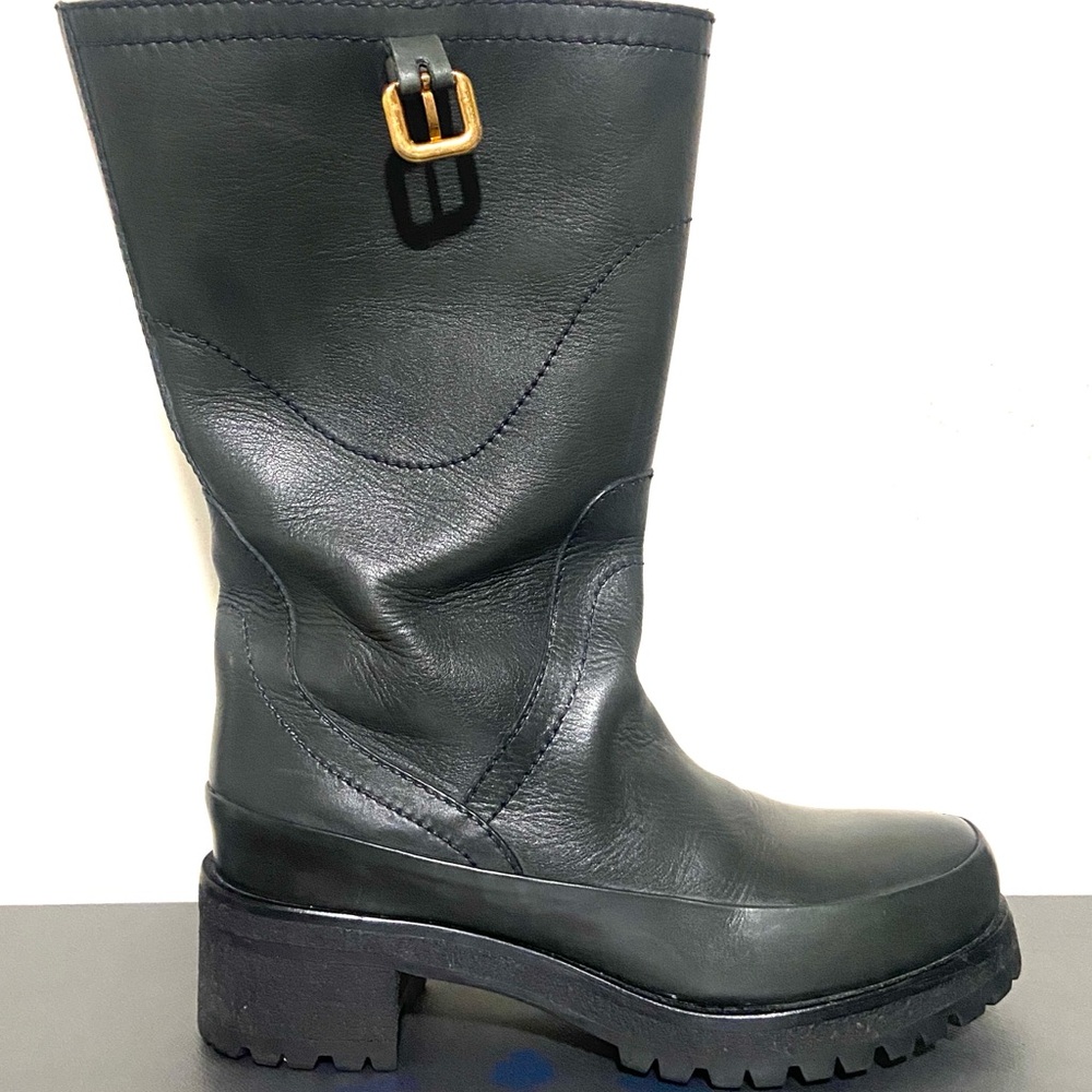 Prada green  Leather riding Boots - Picture 2 of 16